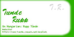 tunde rupp business card